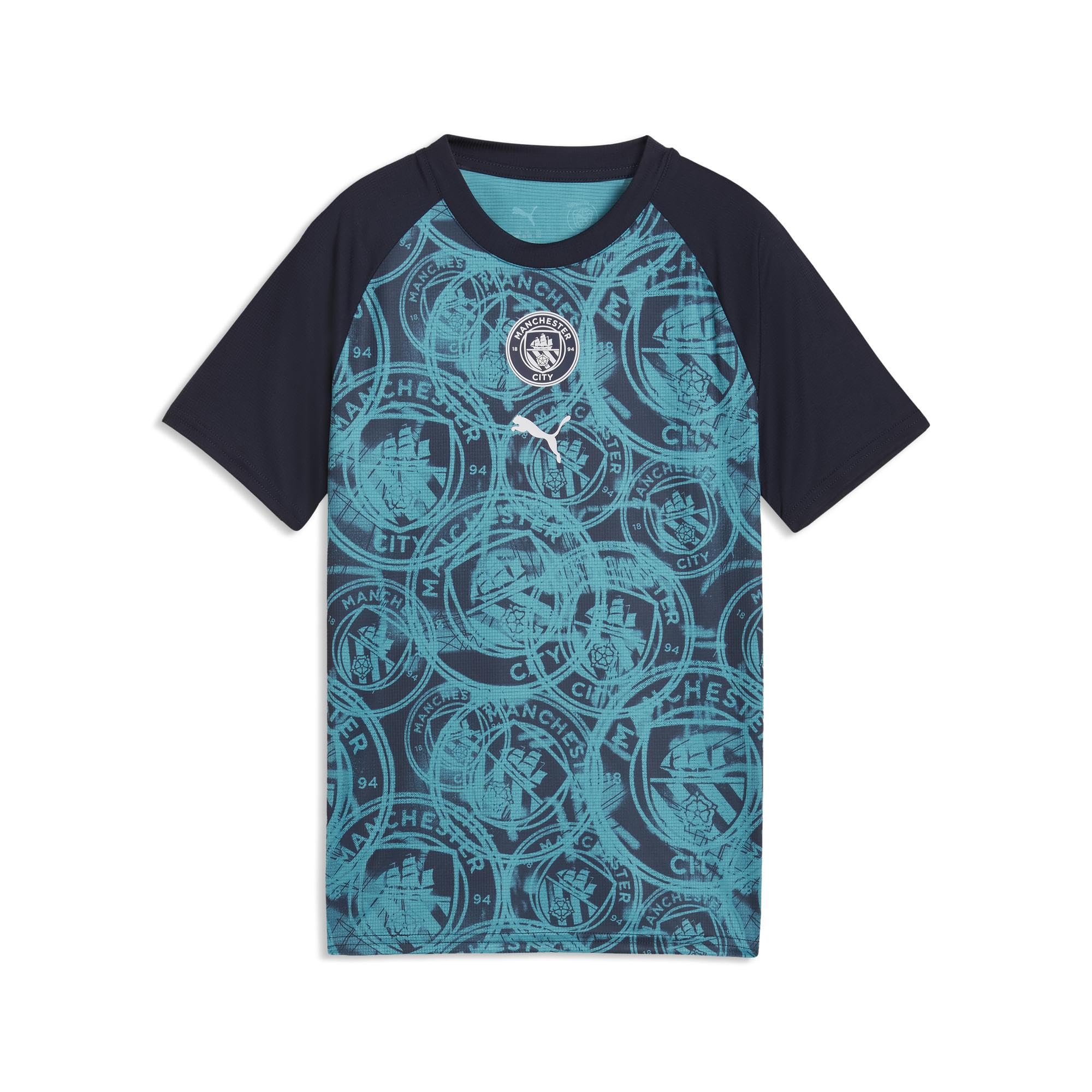 PUMA Manchester City FC 25/26 Pre Match Junior Short Sleeve T-Shirt 5-6 Years