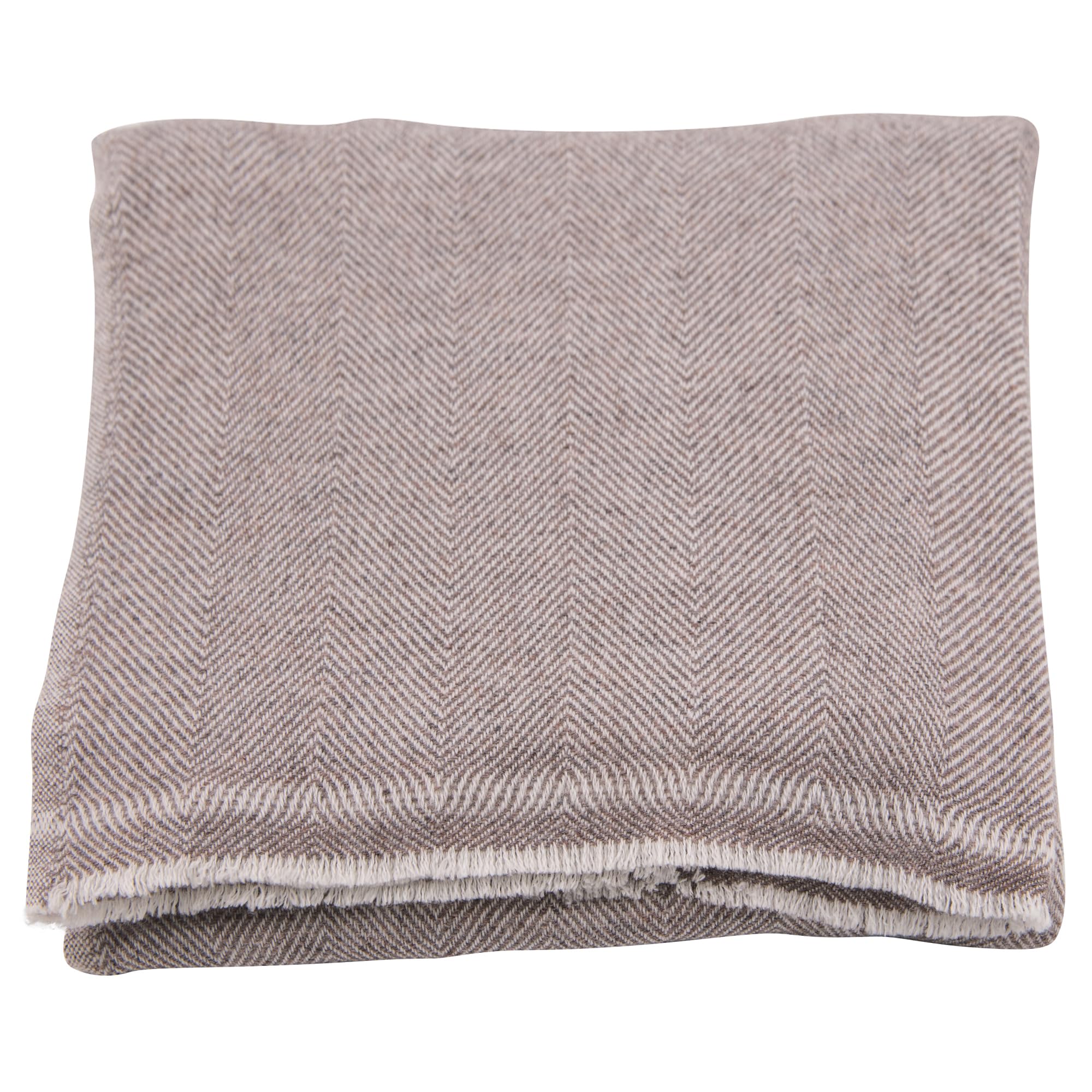 Kaschmirdecke – Handgewebte Sofaüberwurf Decke aus 100% Kaschmirwolle – 135 x 270 cm Weiche und gemütliche Graubraune Kuscheldecke für Couch und Stuhl – Hergestellt in Nepal
