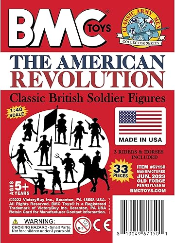 Miniatura 8 de BMC Classic MPC Revolutionary War British Soldiers - Figuras de plástico para hombres del ejército