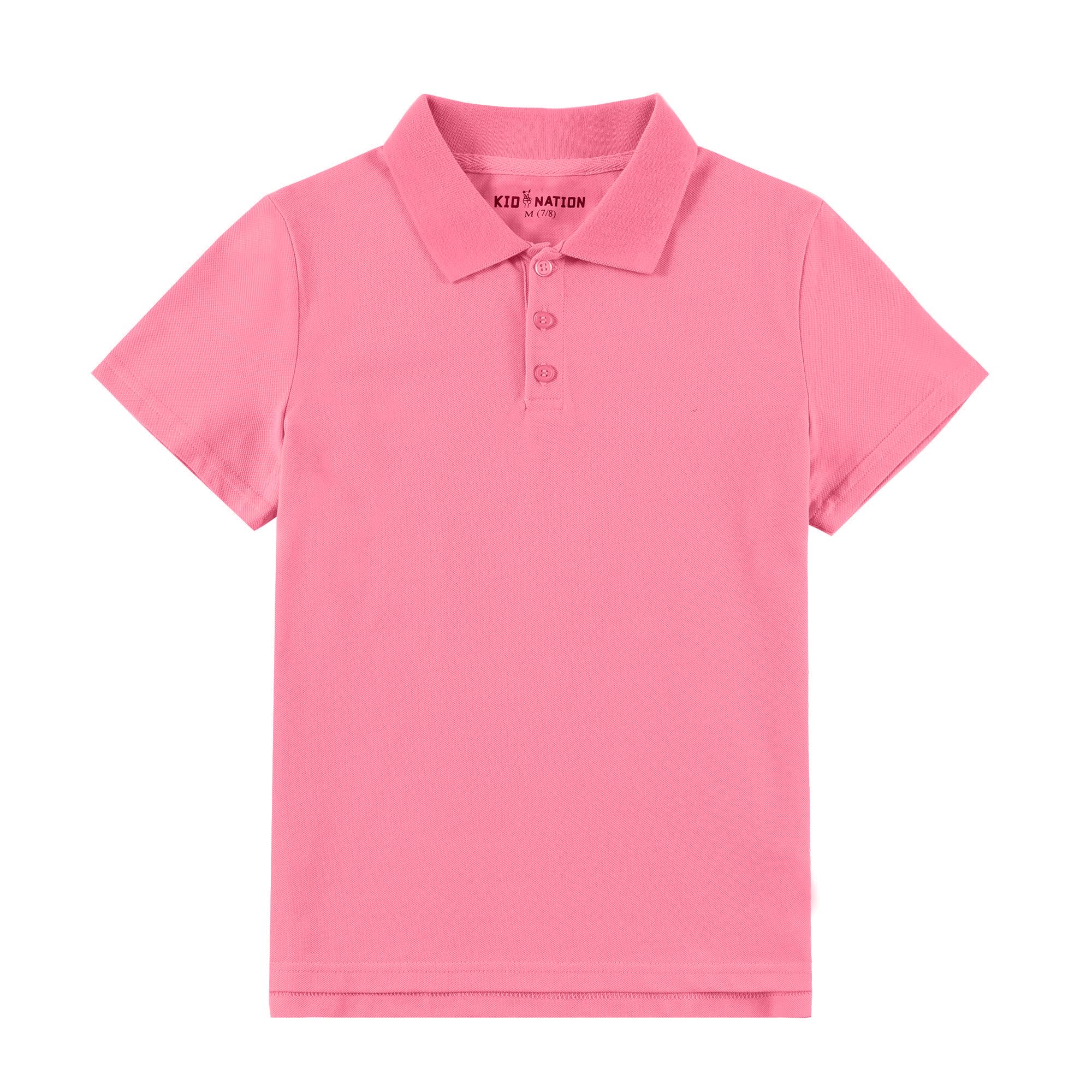 Boys Polo Shirts Kids School Uniform Shirts Short Sleeve Girls Collared Shirts 4-12 Years