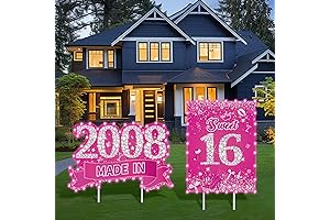 Sweet 16 Yard Signs with Stakes: Luminous Birthday Décor for an Unforgettable Night