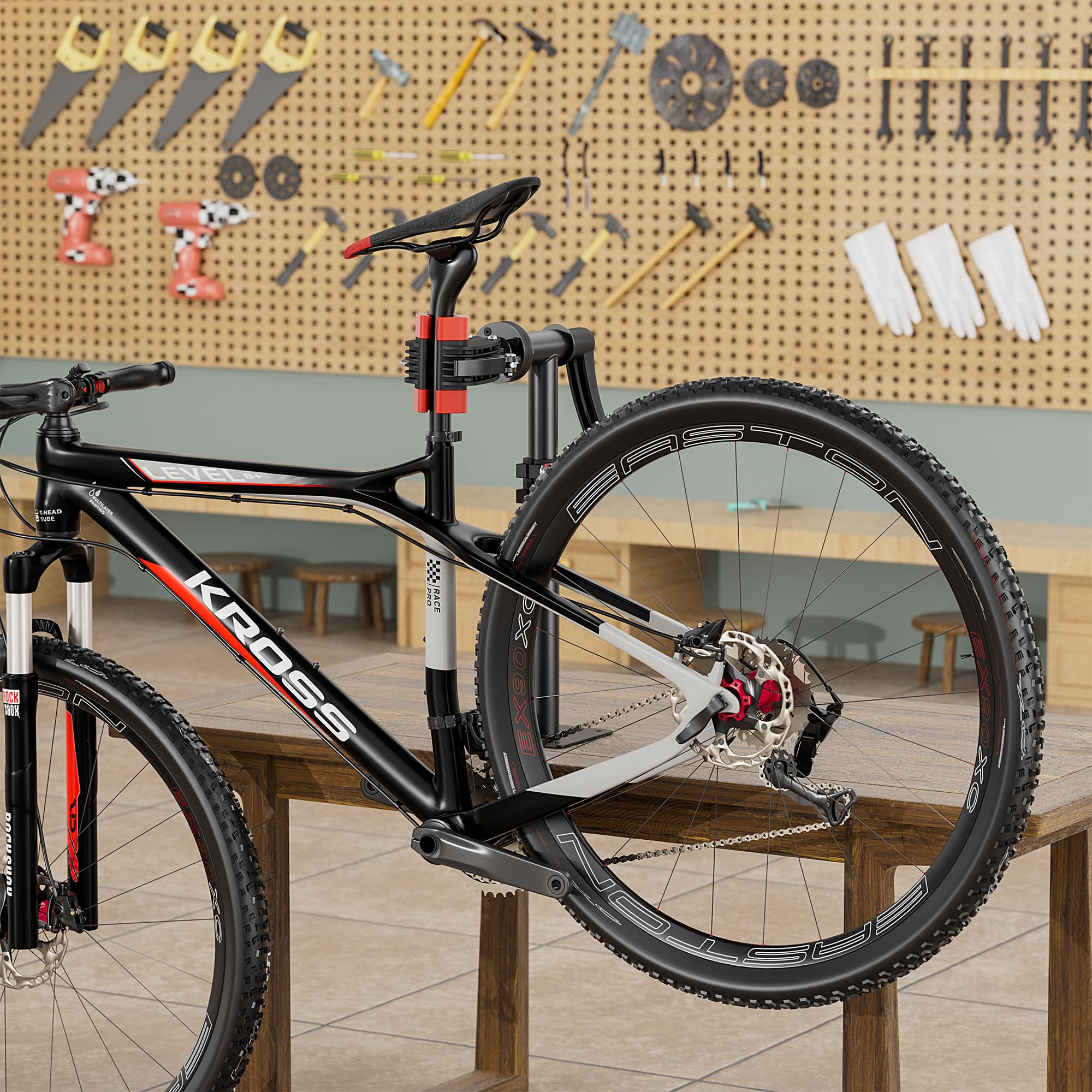 CXWXC Supporto per riparazione bici, supporto da banco per manutenzione e manutenzione bici elettriche per mountain bike e bici da strada, meccanici per la casa e il negozio