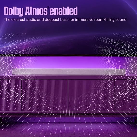 Bose Extra Bass Set (1 Lifestyle Ultra Soundbar & 1 Lifestyle Ultra Subwoofer), Wireless Home Soundbar for TV with Dolby Atmos, Surround Sound, CleanBass, AirPlay & Google Cast, Black