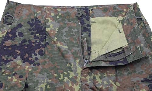 Vista 4 de Pantalones Flecktarn estilo militar alemán Tacgear Field Cargo Combat Pantalones Camo Tactical Ripstop