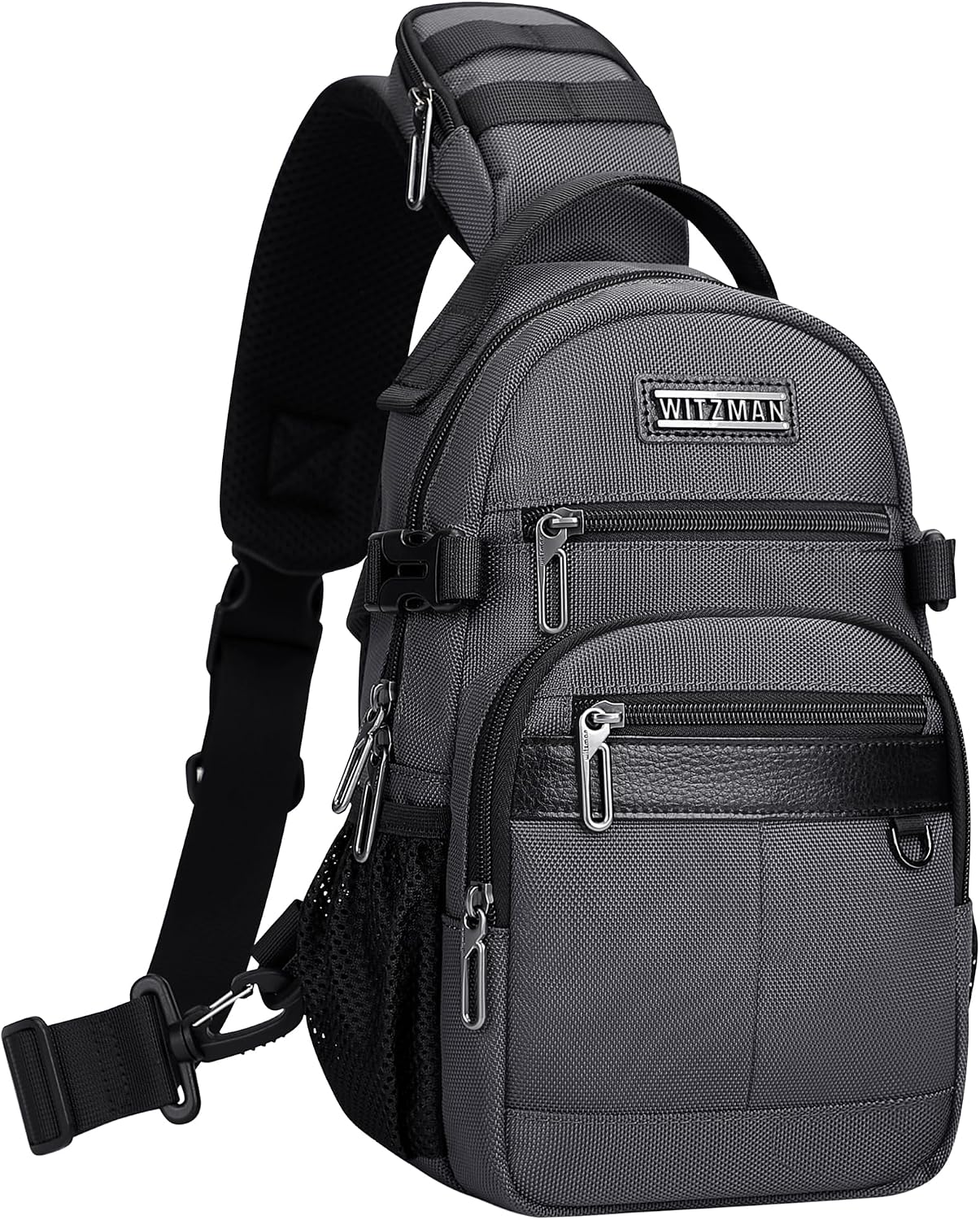 WITZMAN Sling Bag for Men Travel Crossbody Bag Small Shoulder Bag with Shoulder Strap Pocket for Casual Daily Work