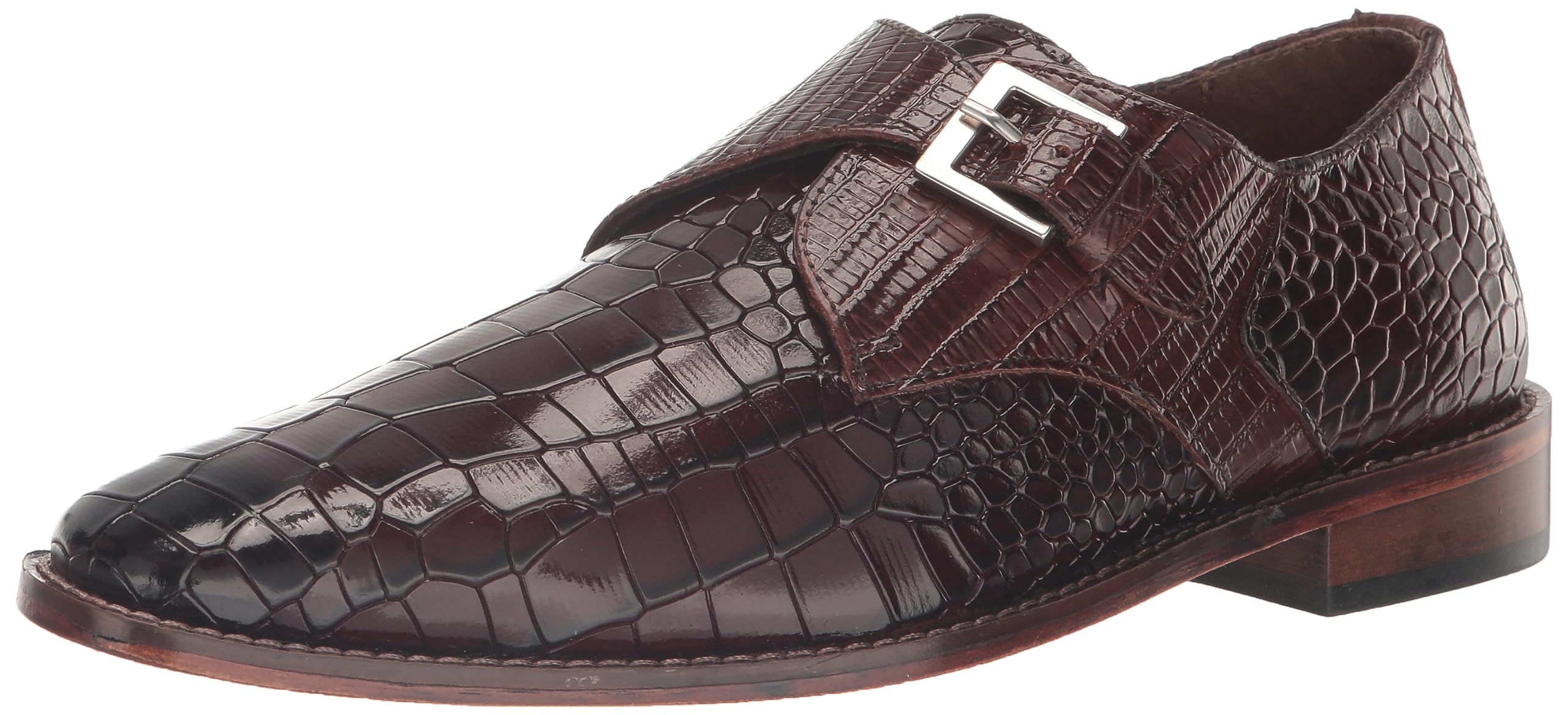 Stacy Adams Mens Rapino Plain Toe Monk Strap