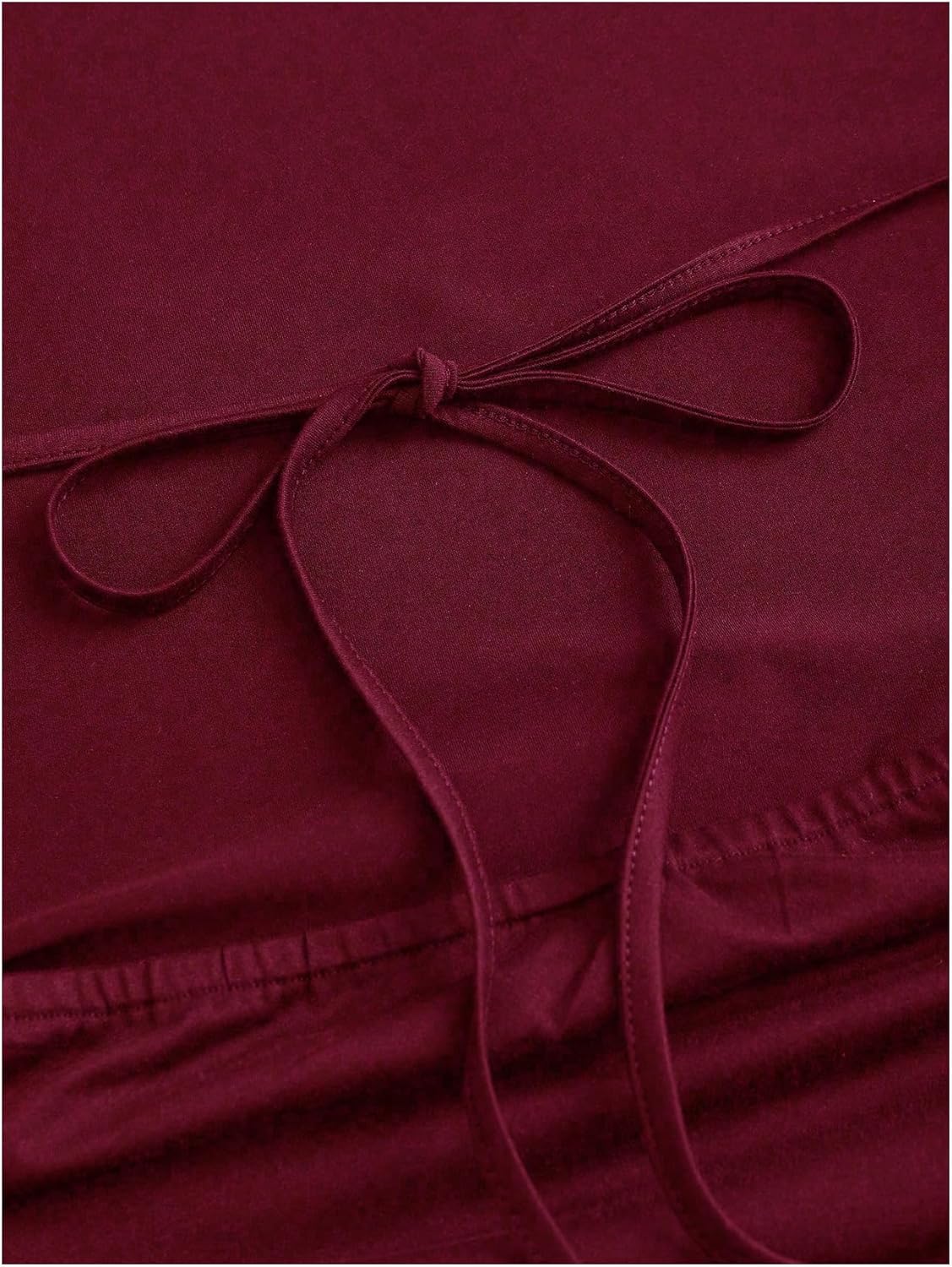 SOLY HUX Women's Halter Mini Dress Ruched Draped Cowl Neck Sleeveless Backless Bodycon Party Dresses - Image 3