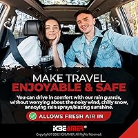 Vista 7 de ICBEAMER - Deflector de viento universal para techo solar, lunar, para vehículo, color negro, humo oscuro, suave, con cinta impermeable