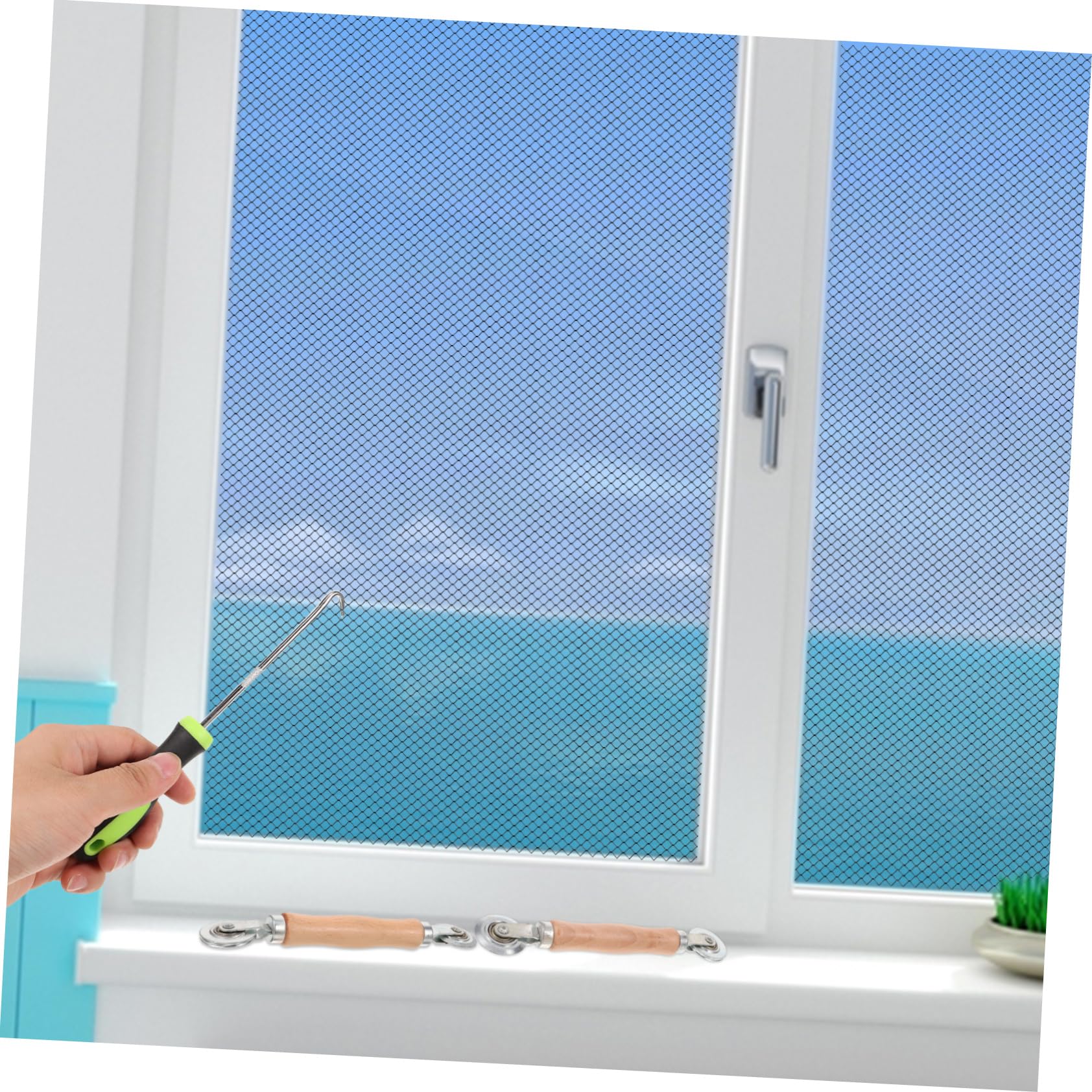 NUOBESTY 5 Sätze Reparaturwerkzeuge Für Bildschirm Hilfe Spline Fenster Netz Fix Tür Siebwalzenwerkzeug Bildschirmreparaturwerkzeug Bildschirmreparatur-toolkit Rostfreier Stahl 3 Stück * 5