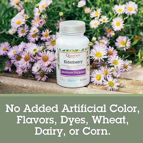 Miniatura 6 de Quantum Suplemento de saúco negro para la salud, extracto de Sambucus Nigra, 400 mg de apoyo inmunológico diario y refuerzo de bienestar de potentes