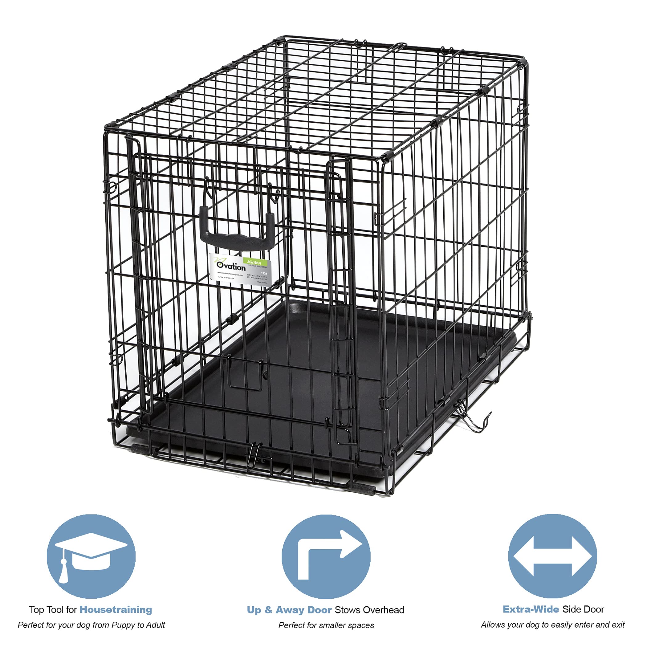 Ovation Folding Dog Crate Dog Crate Features SpaceSaving Overhead