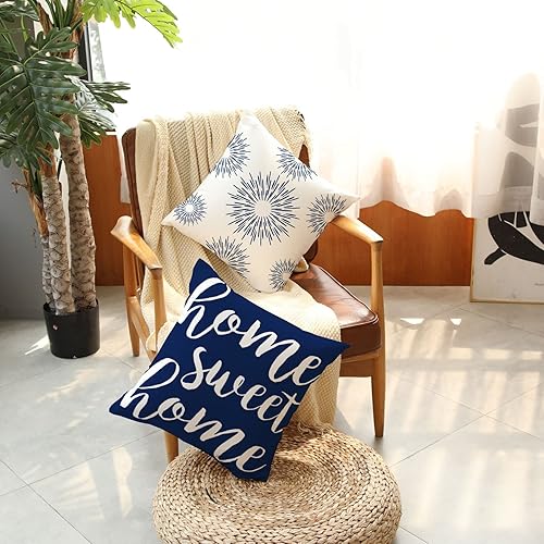 Miniatura 2 de Paquete de 4 fundas de almohada decorativas para sofá, cama, automóvil, sala de estar, decoración del hogar (gris, 16 x 16 pulgadas, juego de 4)