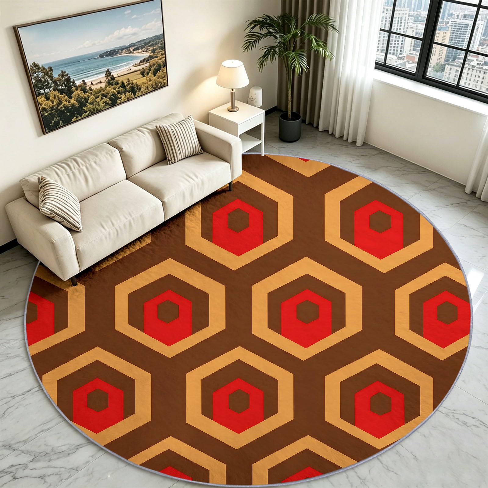 Générique Tappeto rotondo Cinese Retro Pavone Fiori 180 cm Tappeto Antiscivolo Lavabile in Lavatrice a pelo corto Morbido Tappeto Soggiorno Ingresso Scendi Soggiorno Ufficio Carpet