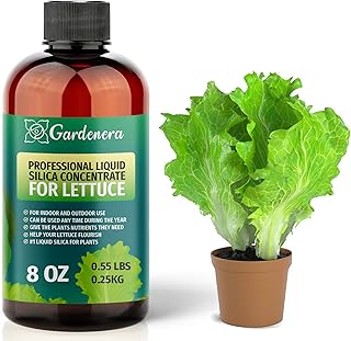 𝐏𝐑𝐄𝐌𝐈𝐔𝐌 Liquid Silica Plant Supplement - 8oz (250mL) - Lettuce Plants Liquid Silica Boost Fertilizer - Stronger Stems & Healthy Leaves for Indoor & Outdoor Lettuce Plants (Makes 45 Gallons)