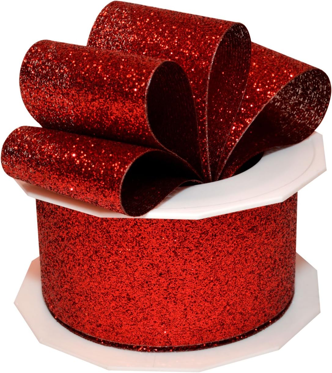 Morex Ribbon Princess Glitter Ribbon, Metallic, 1 1/2 inches by 100 Yards, Gold, Item 98509/00-634, 1 1/2" x 100 yd