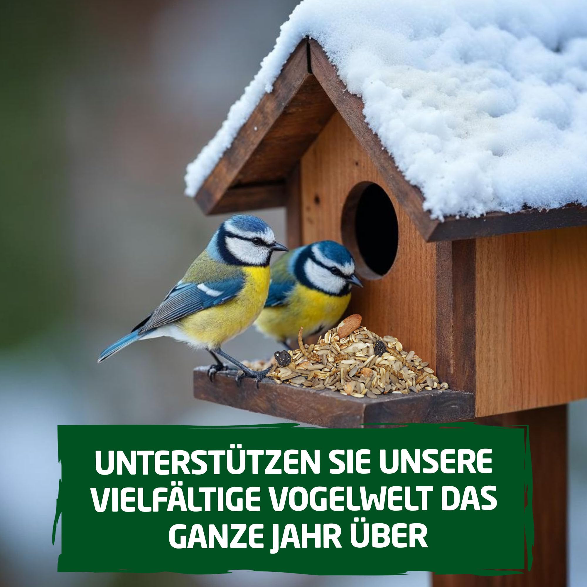 Eggersmann volaris Terrassenkörner mit Insekten 10 kg – Schalenfreies Wildvogelfutter mit Mehlwürmern, Sonnenblumenkernen UVM. – Ganzjahresfutter, Protein- & energiereich – Streufutter für Wildvögel