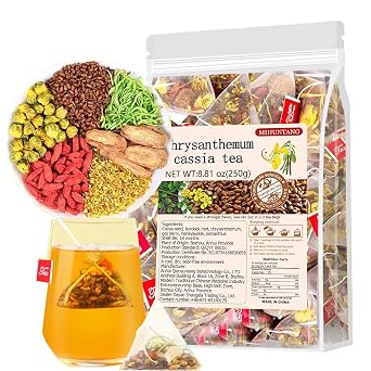 Chrysanthemum Cassia Seed Tea Bags 8.81oz 5g50packets Goji Berries Osmanthus Honeysuckle Combination of Floral Tea