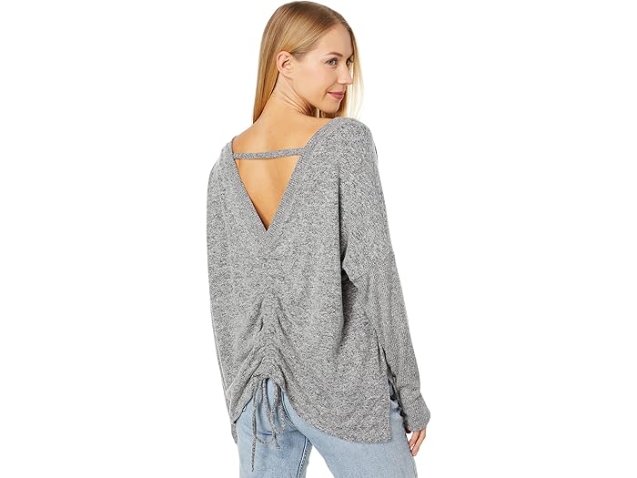 Cloud Jersey Deep V Ruched Top - Image 1