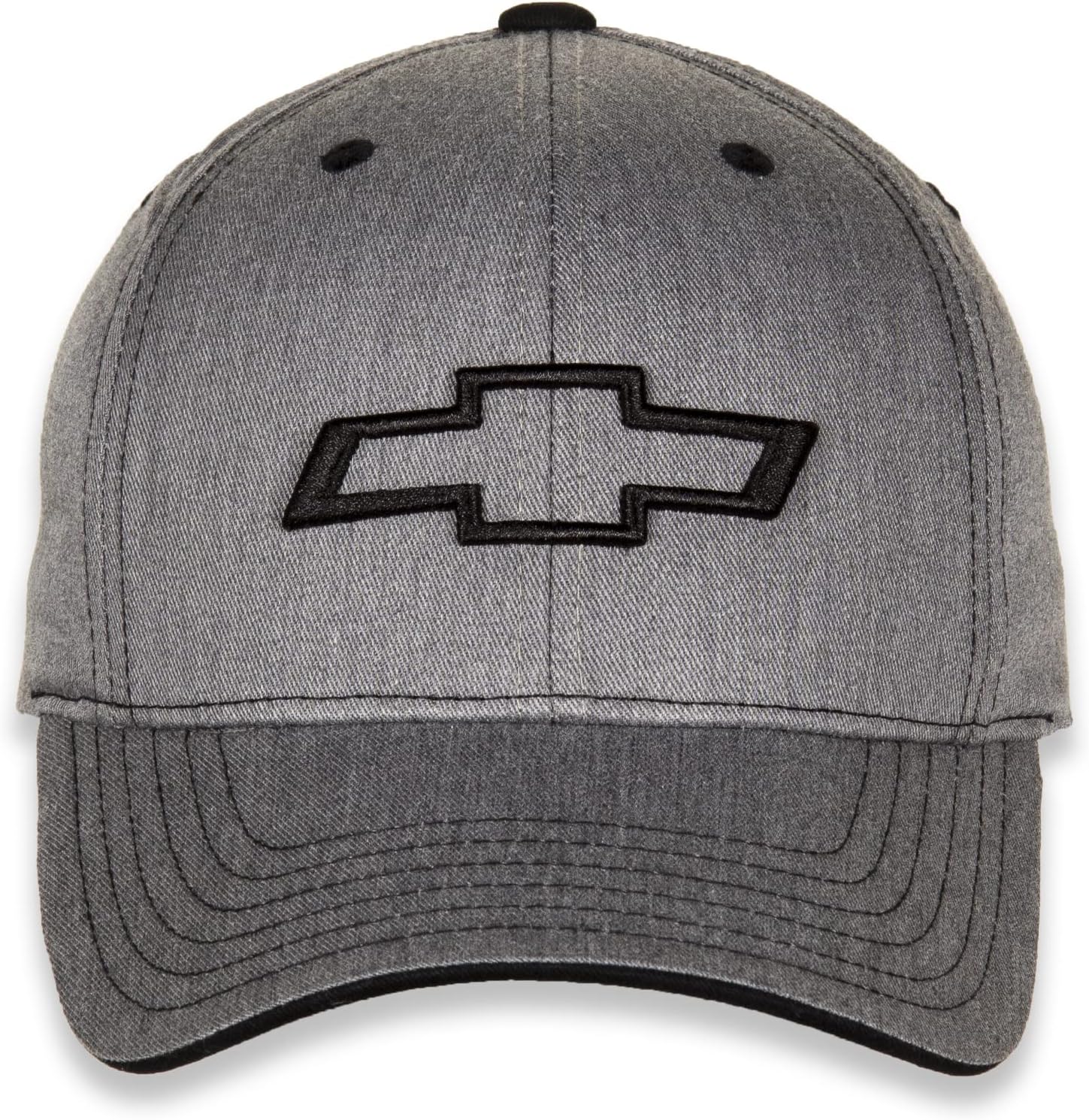 Heather Grey Chevrolet Bowtie Twill Hat with Adjustable Closure - Image 2