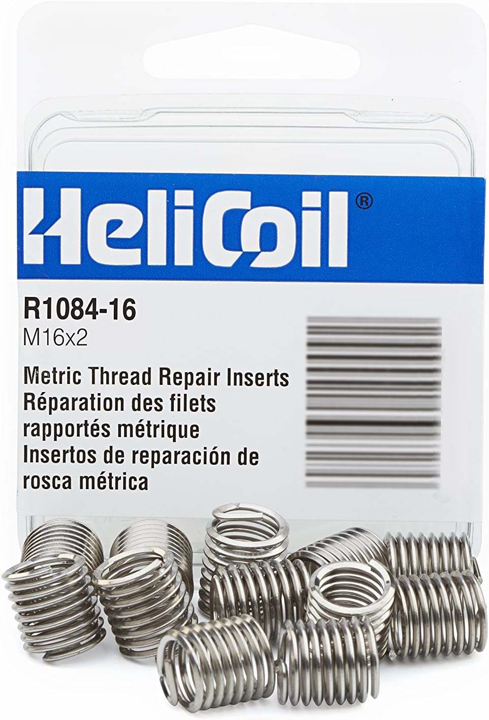 Helical Insert, 304SS, M16x2, PK6