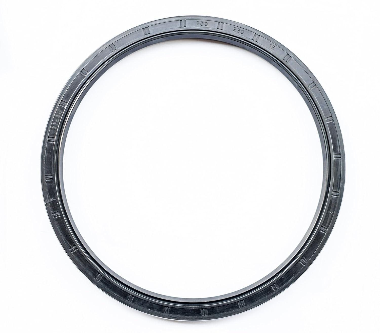 EAI Oil Seal 200mm X 230mm X 15mm TC Double Lip w/Spring. Metal Case w/Nitrile Rubber Coating