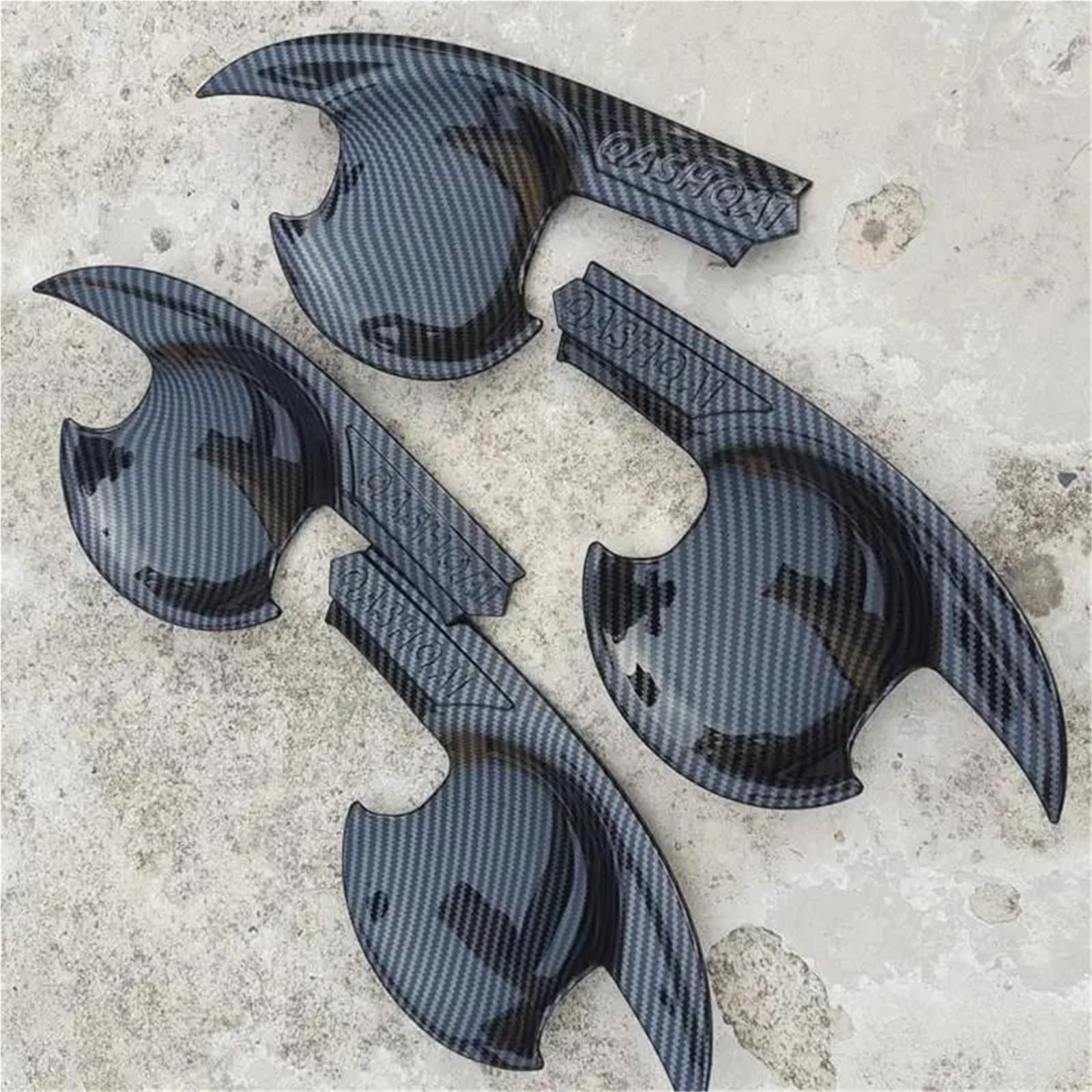 KJHOPY for Nissan for Qashqai J11 2014-2021 ABS Carbon Fiber Chrome Car Door Handle Cover Stickers Styling Accessories Exterior Door Handle(Style3)
