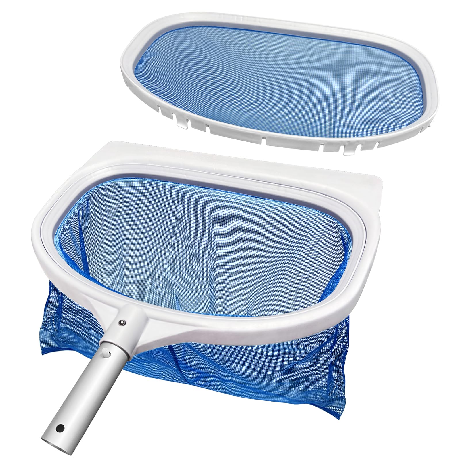 Red para Piscina de Malla Fina 2 en 1, Red para Estanque para Algas, Red para Piscina con Red Profunda y Superficial Intercambiable, Red para Estanque, Red para Hojas para Piscina, Red para Piscina