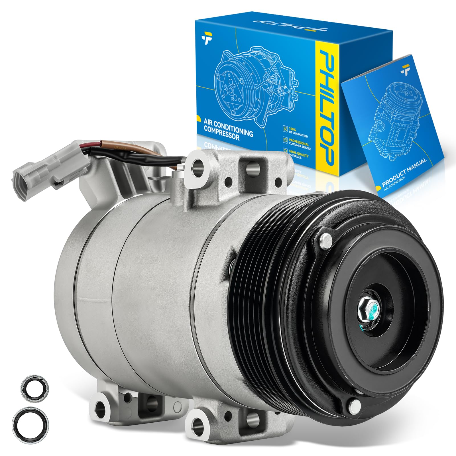 PHILTOP NEW Air Conditioner AC Compressor with Clutch for Tacoma 2016-2023