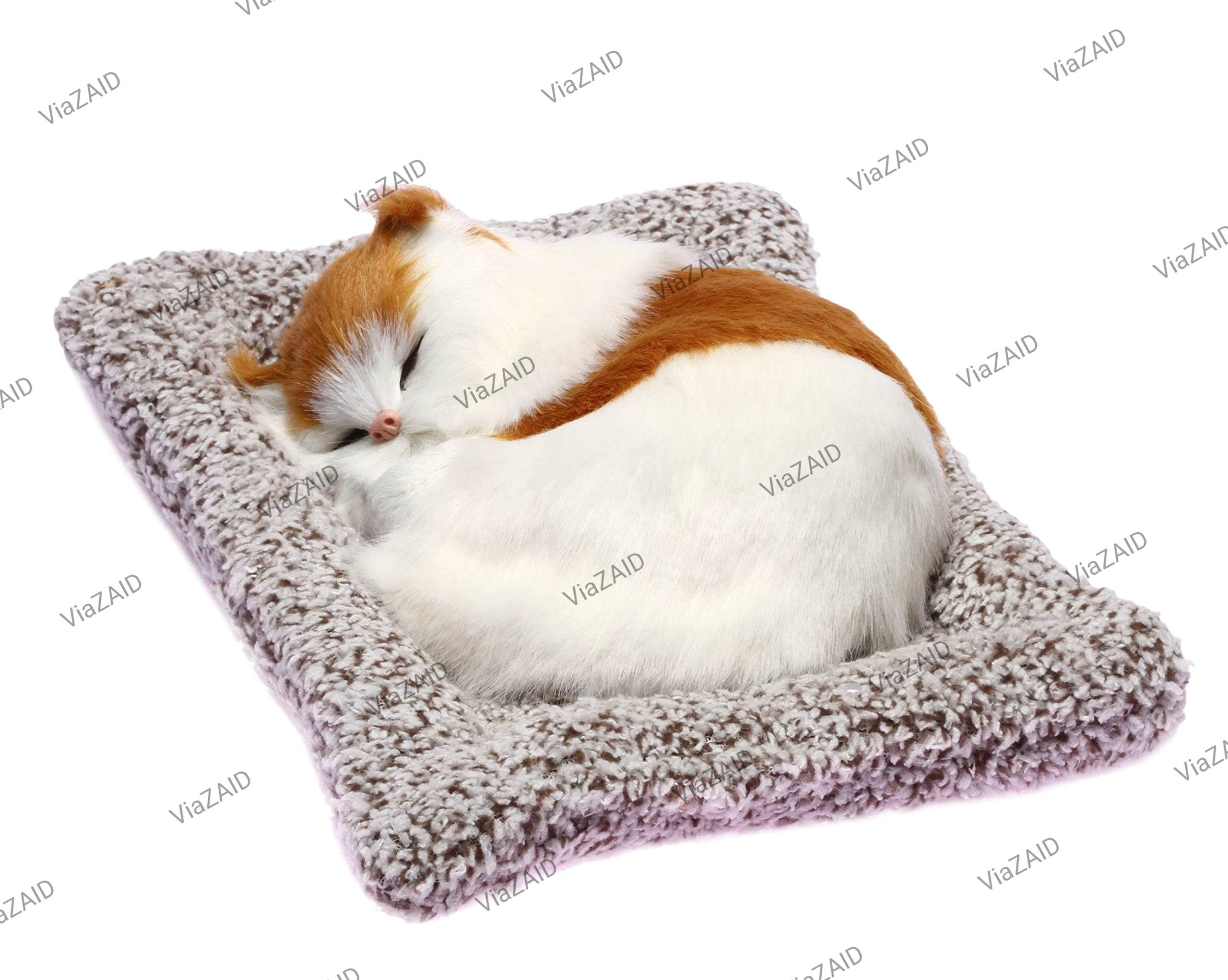 Viazaid Sleeping Cat In Basket Toy Mini Kitten Doll In