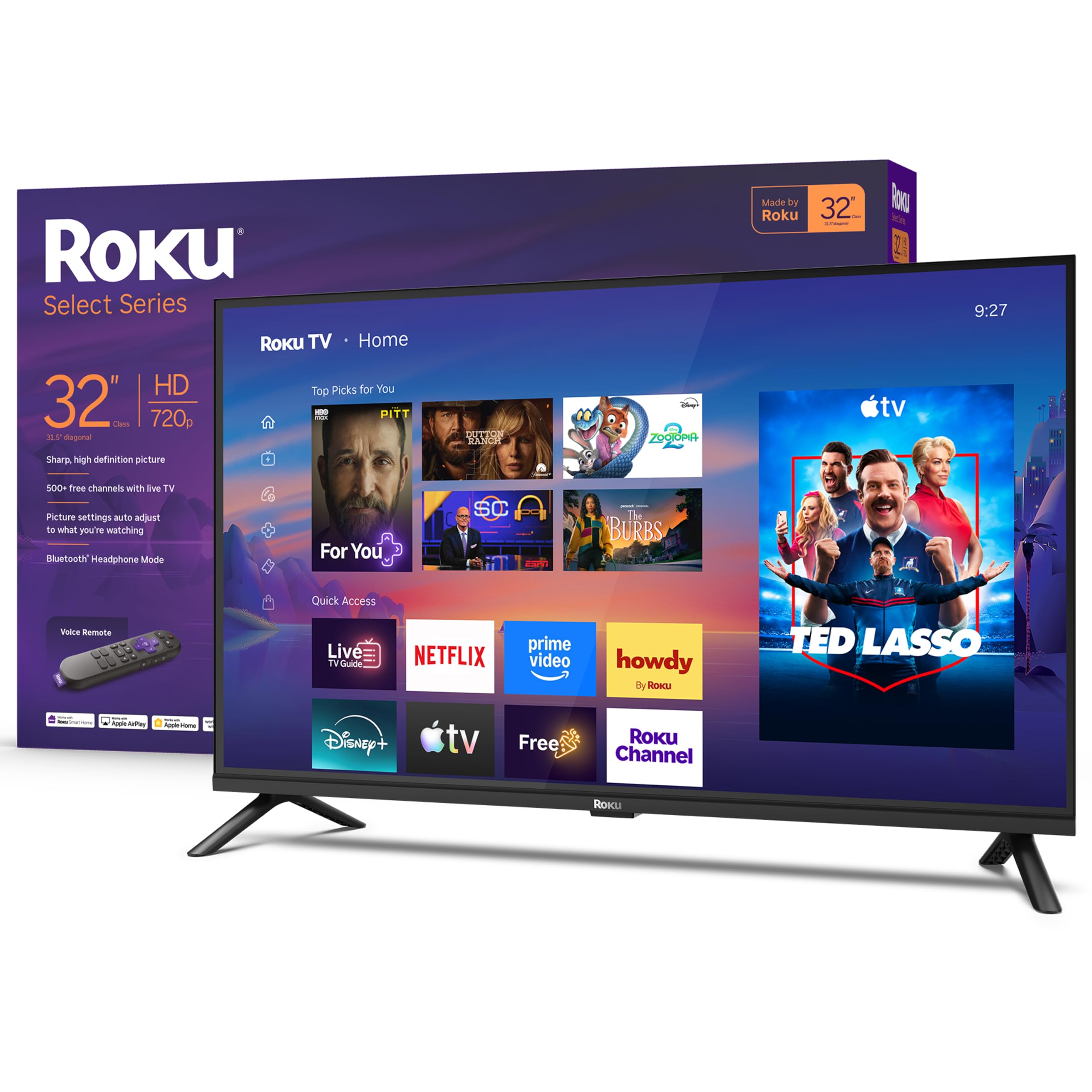 Roku Smart TV 2026-32 Inch Select Series, 720p HD TV - RokTV with Voice Remote - Flat Screen LED TV with Wi-Fi for Live Local News, Sports and Movies Streaming - Bluetooth Headphones Mode-image-25