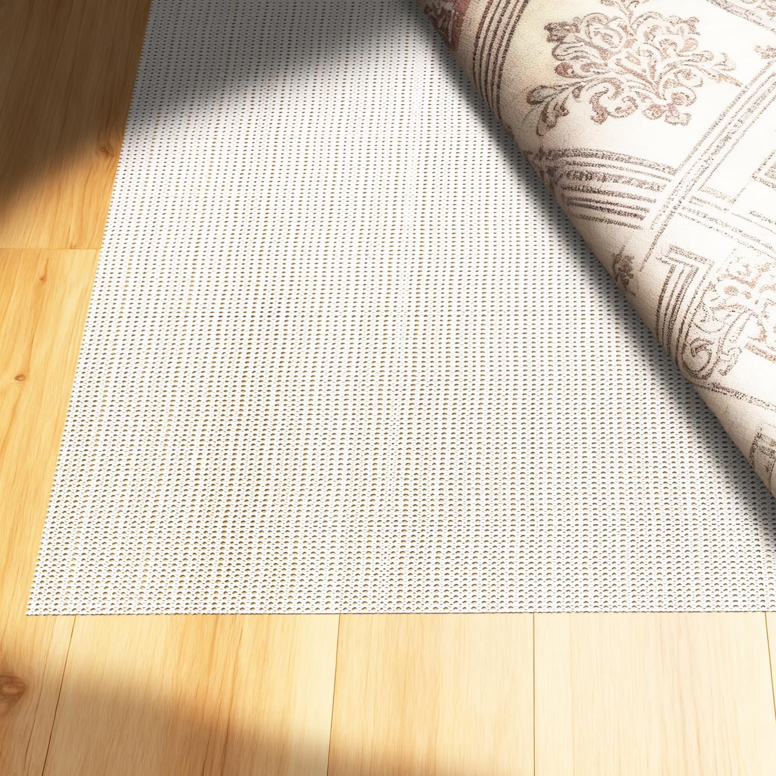 Anti Slip Rug Underlay 120x200 cm PVC Non Slip Rug Underlay (Cream)
