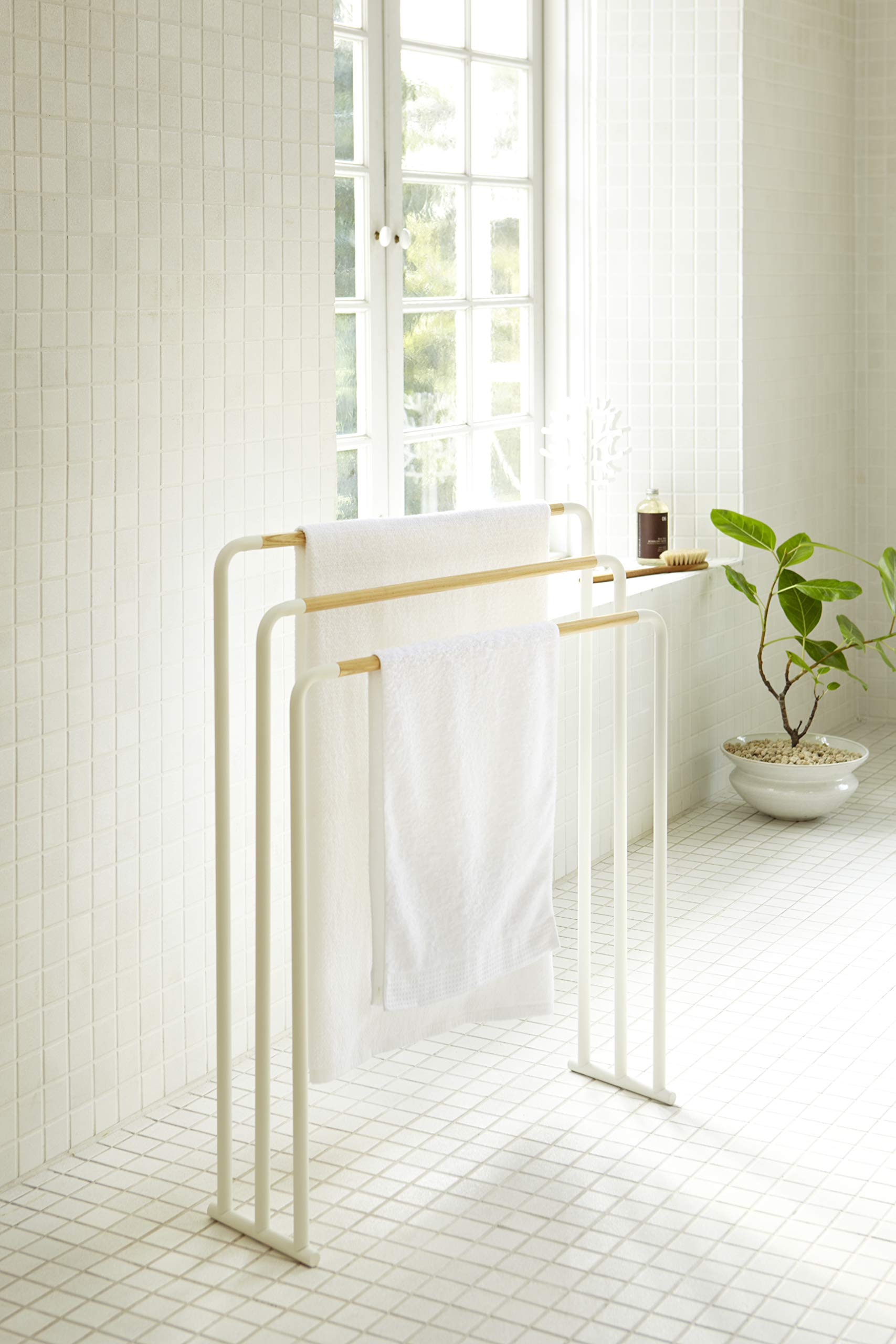 Yamazaki Porte-Serviettes Blanc Taille Unique