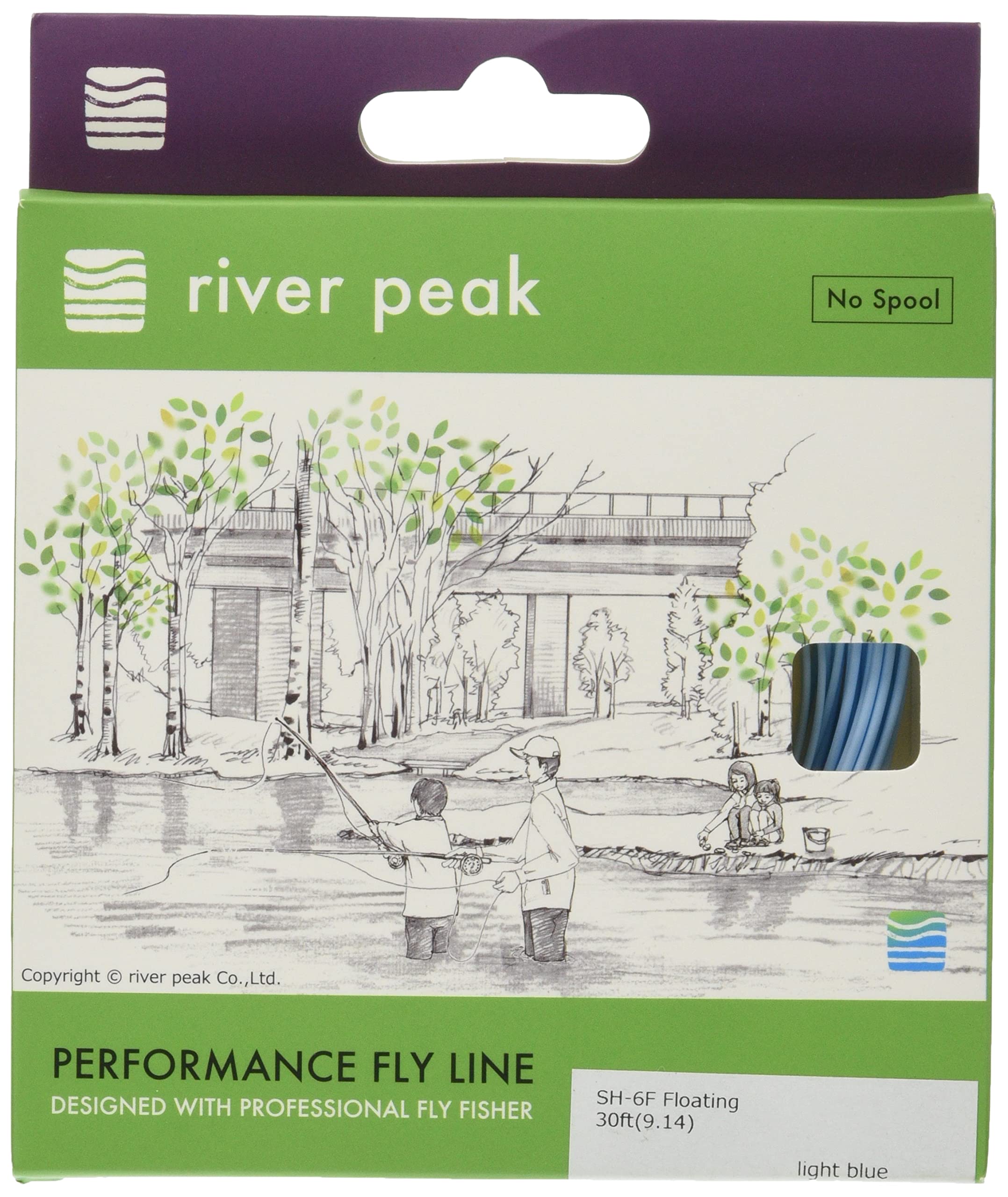River Peak SH-8F - Línea de Mosca Flotante (76 cm), Color Azul