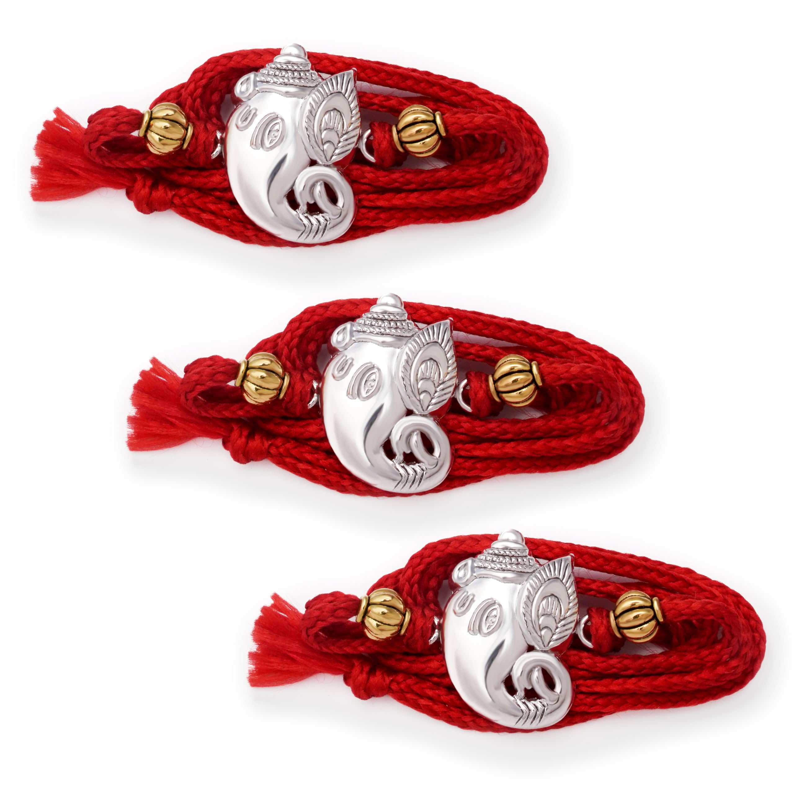 Milan Jewellers 99.5% Pure Silver Certified rakhi for brother with Natural chemical free Roli and Chawal (Pack of 3) (B09BK2G7L6) Amazon Price History, Amazon Price Tracker