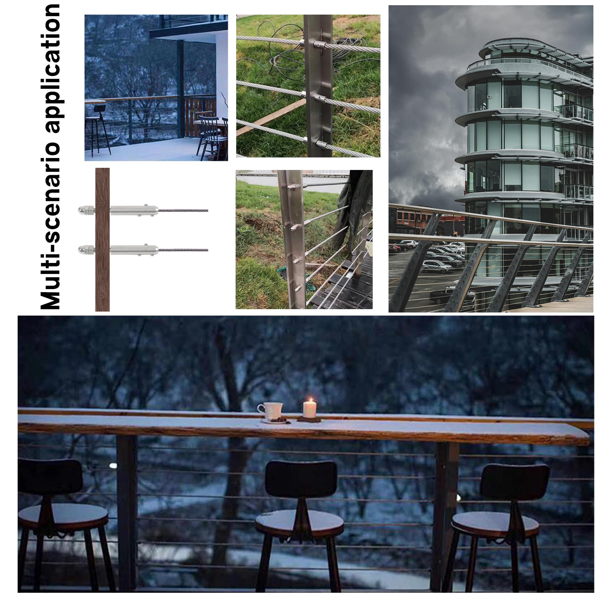 VICASKY Lot De 4 Tendeurs De Câbles Métalliques Professionnels Pour