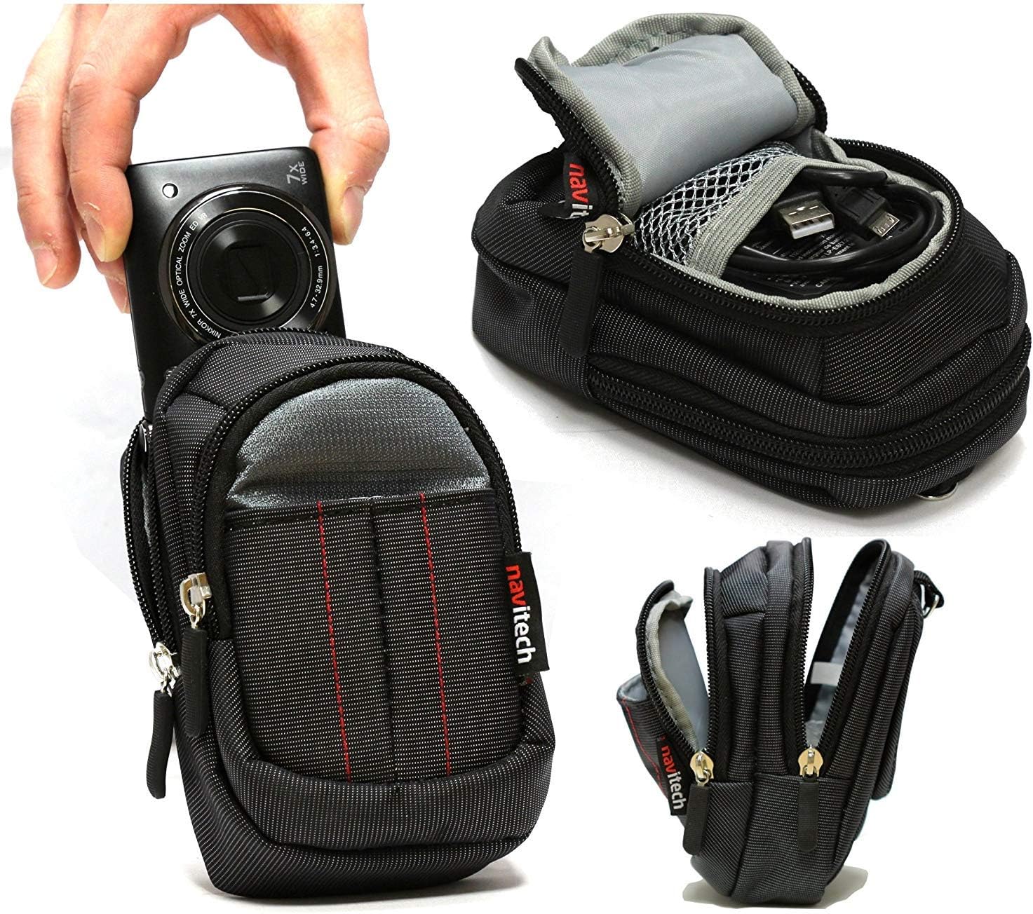 NavitechBlack Digital Camera Case Compatible with Youmeet 2.7" Compact Digital Camera