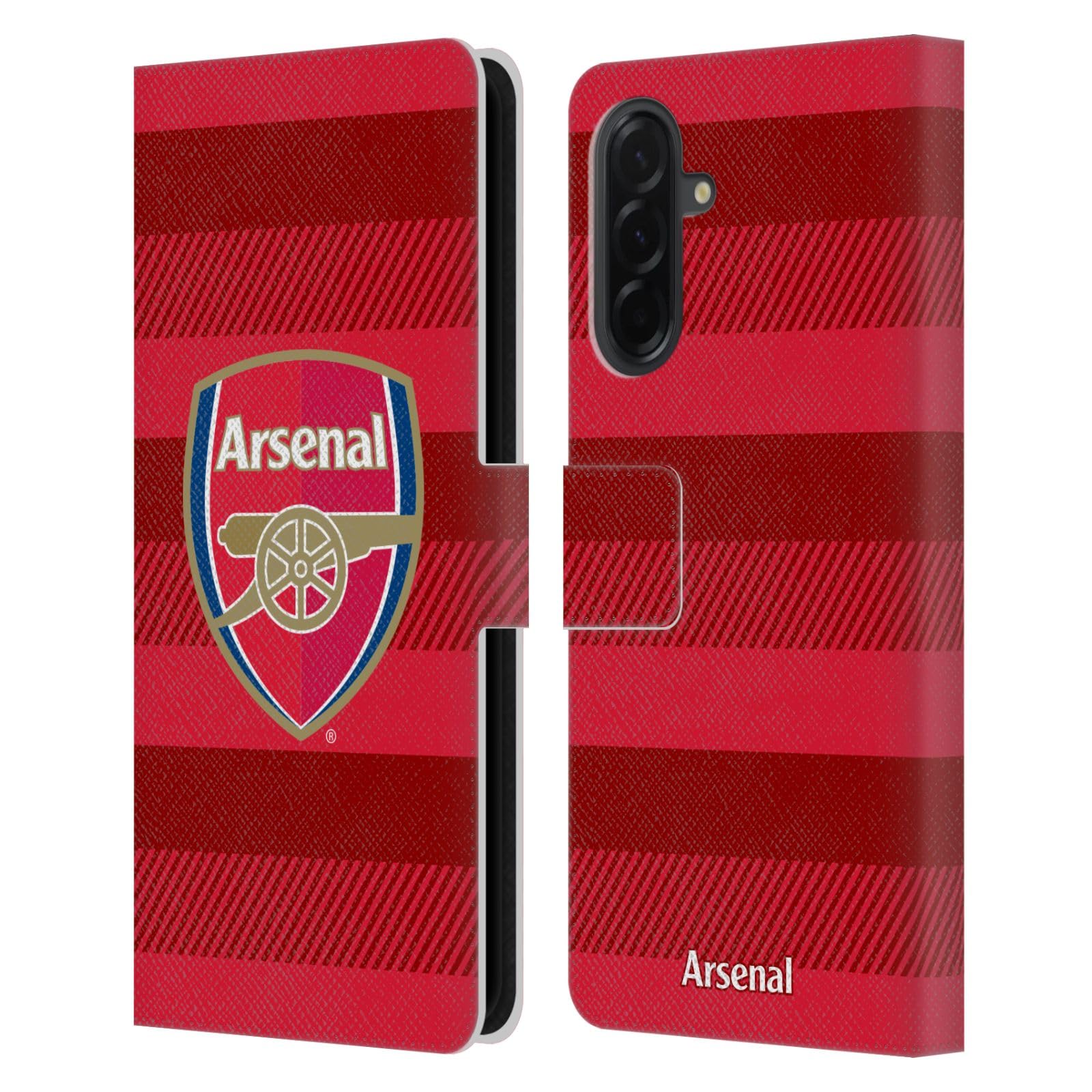 Head Case Designs Officially Licensed Arsenal FC Training Red Crest 2 Leather Wallet Case Compatible With Samsung Galaxy A36 5G