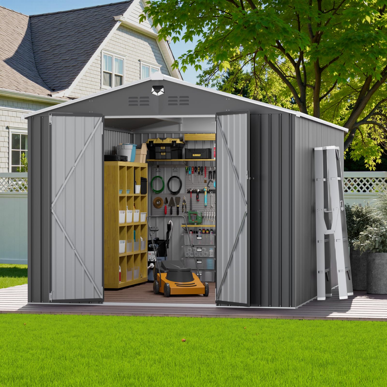 Benass 10x14 Metal Storage Shed