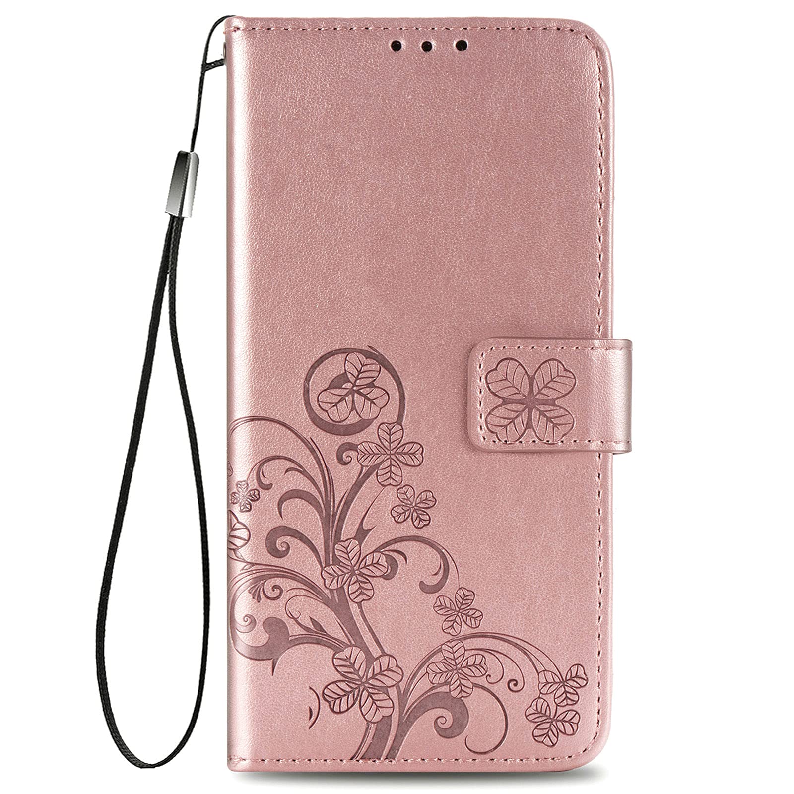 Asuwish Custodia A Portafoglio Con Supporto Per T-Mobile T Phone Pro 5G/Revvvl 6 Pro - Pelle Marrone, Inclusa Pellicola