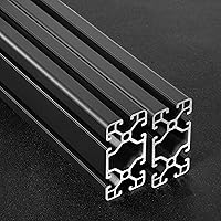 Vista 5 de IXGNIJ 4080 Extrusión de Aluminio con Ranura en T para Piezas de Impresora 3D y DIY de CNC Negra 400mmX2