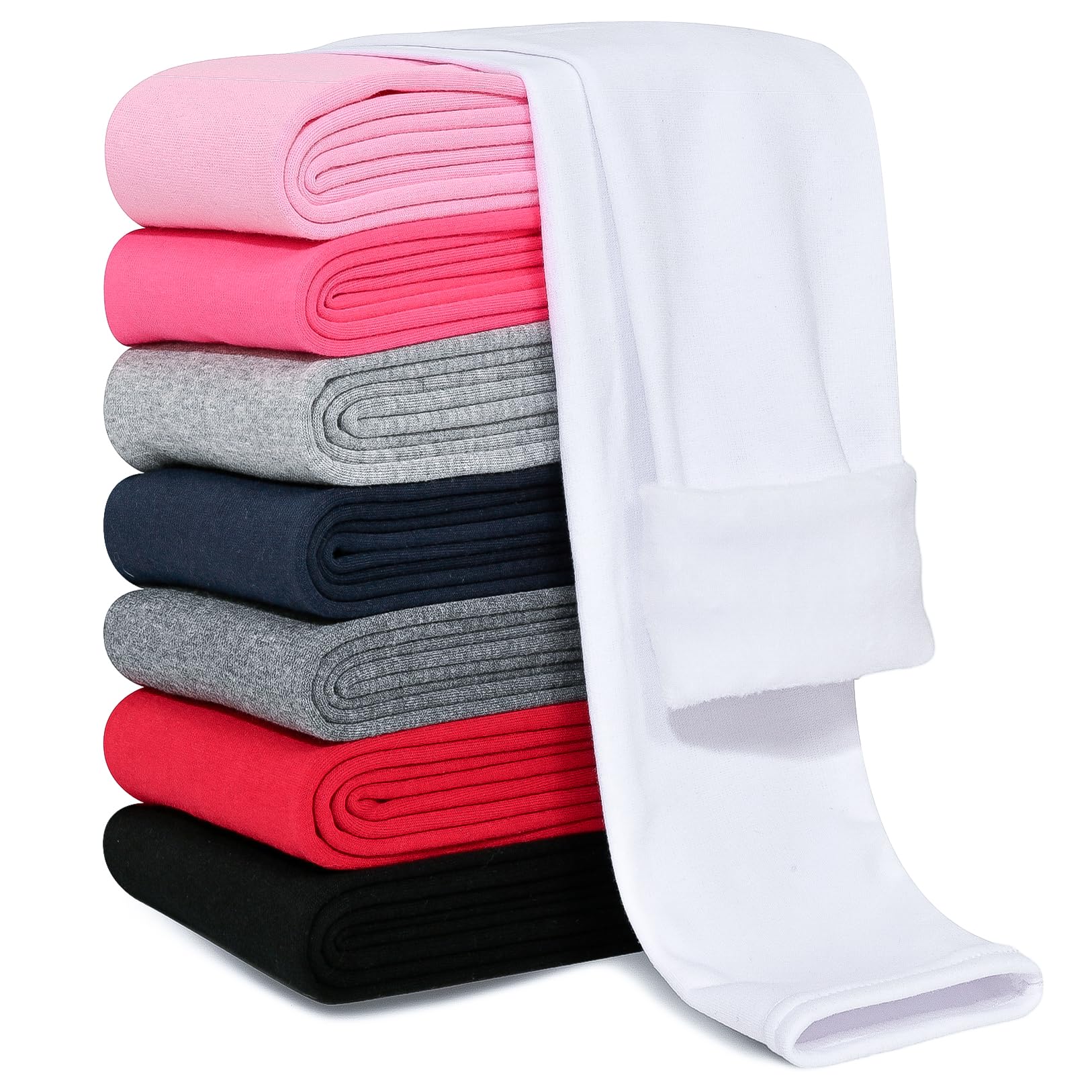 Kiiavoro Girls Fleece Lined Leggings Cotton Kids Winter Warm Leggings Thick Thermal Tights Pants