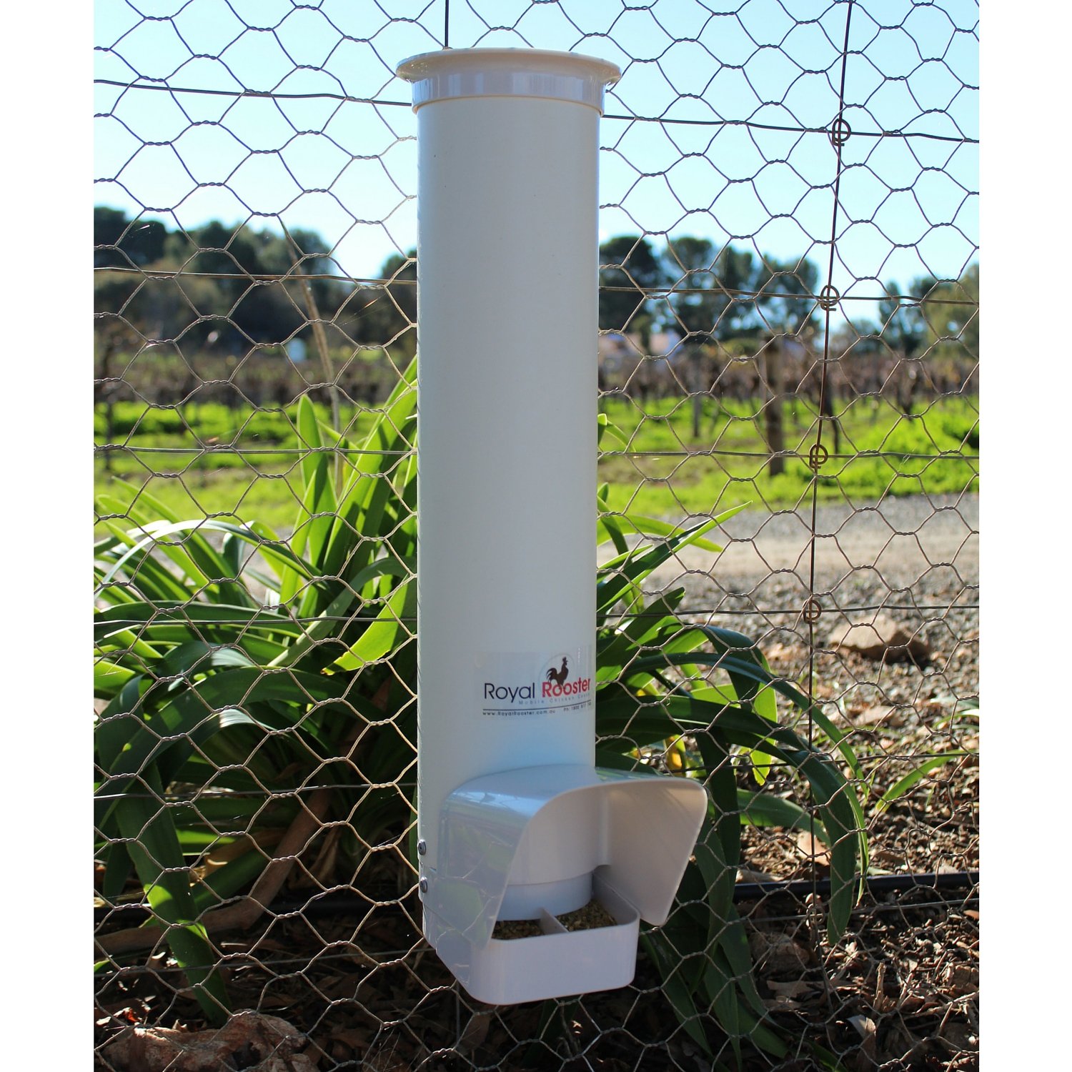 Chicken FeederHolds 20 PoundsPelletsCrumblesGrain in Bucket for