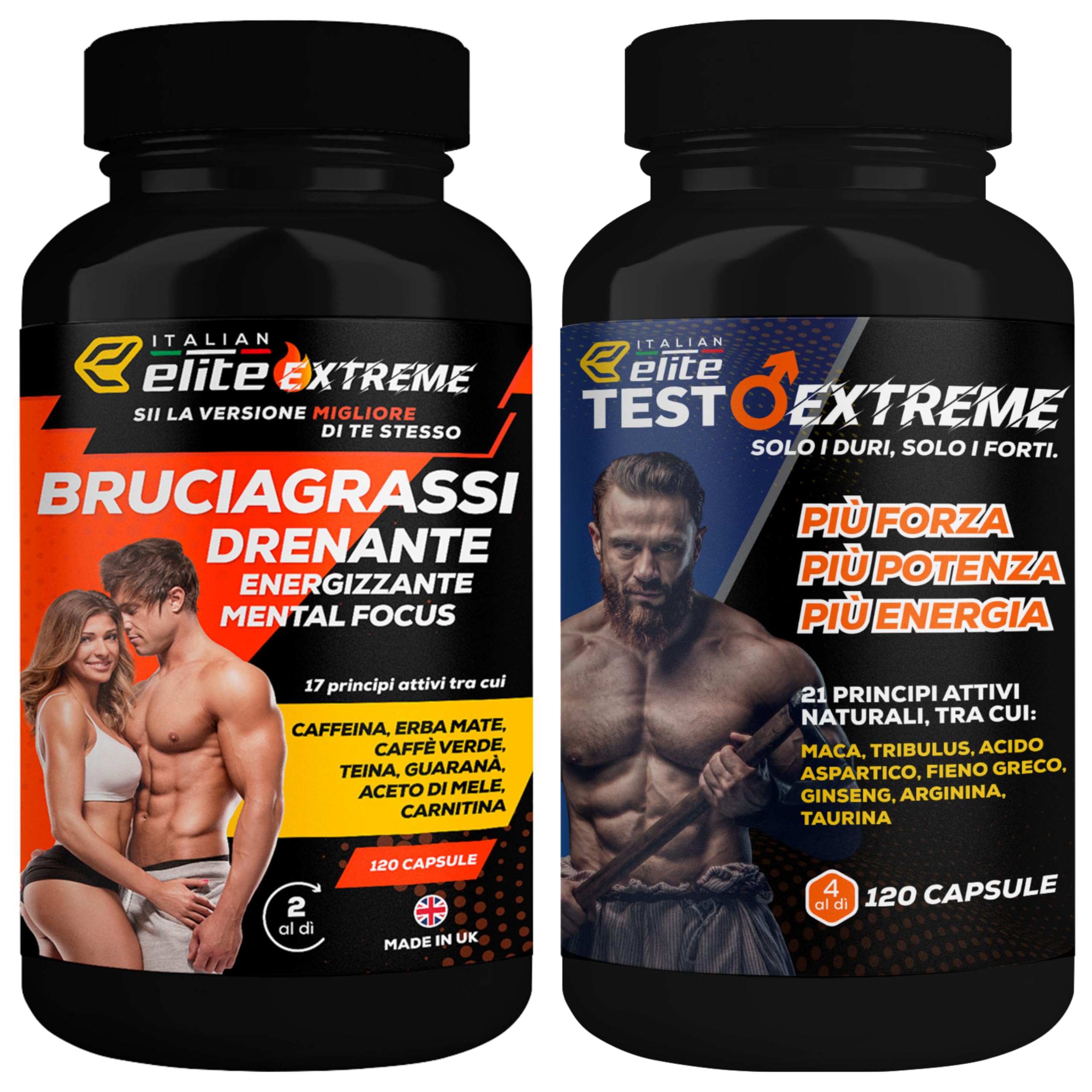 Italian Elite® Pacchetto Energia, Metabolismo e Performance – Elite Extreme + Testo Extreme