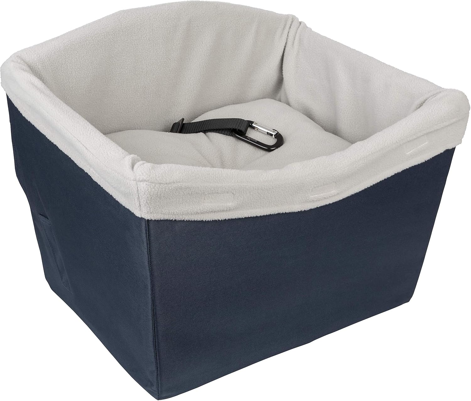 PetSafe Happy Ride Dog Safety Seat - Pet Booster Seat for Cars, Trucks and SUVs - Included Seat Belt Tether - Durable Liner is Machine Washable and Easy to Clean - Navy : Pet Supplies