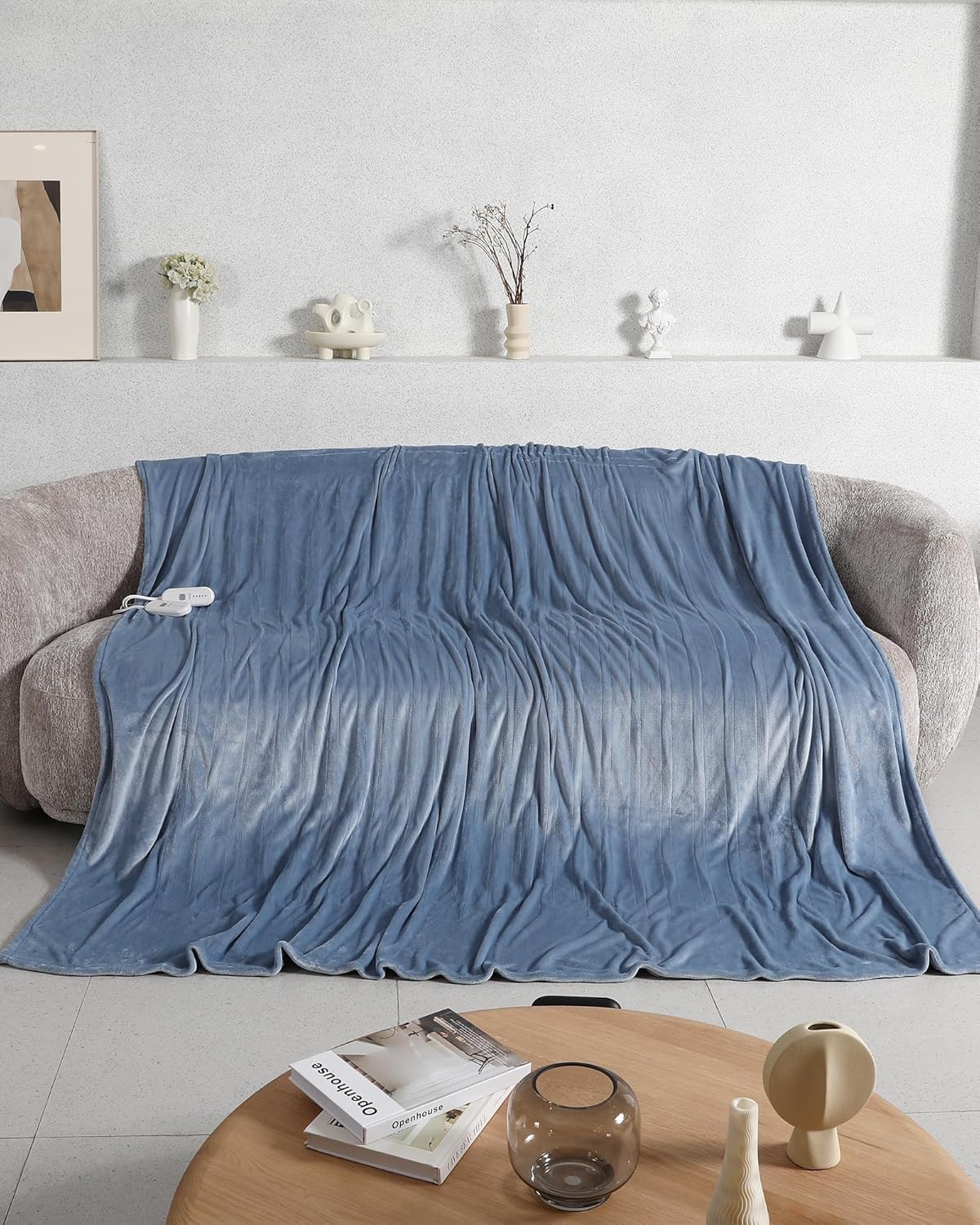 Heated Blanket Queen Size, 84" x 90" Electric Blanket with 2 Heating Zones, 5 Fast