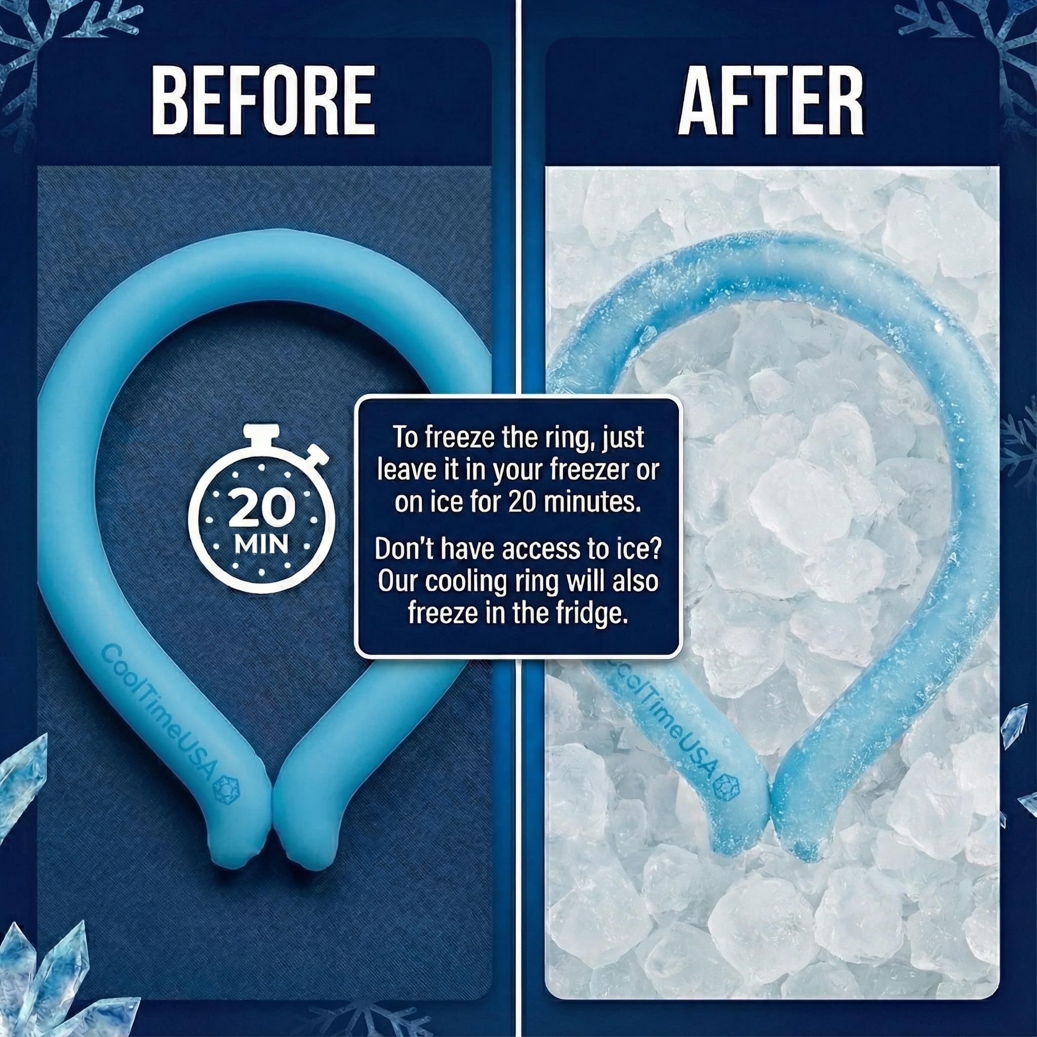 Neck Cooling Tube | Wearable Cooling Neck Wraps for Summer Heat I Hands Free Cold Pack | Reusable Neck Cooler (Camo)