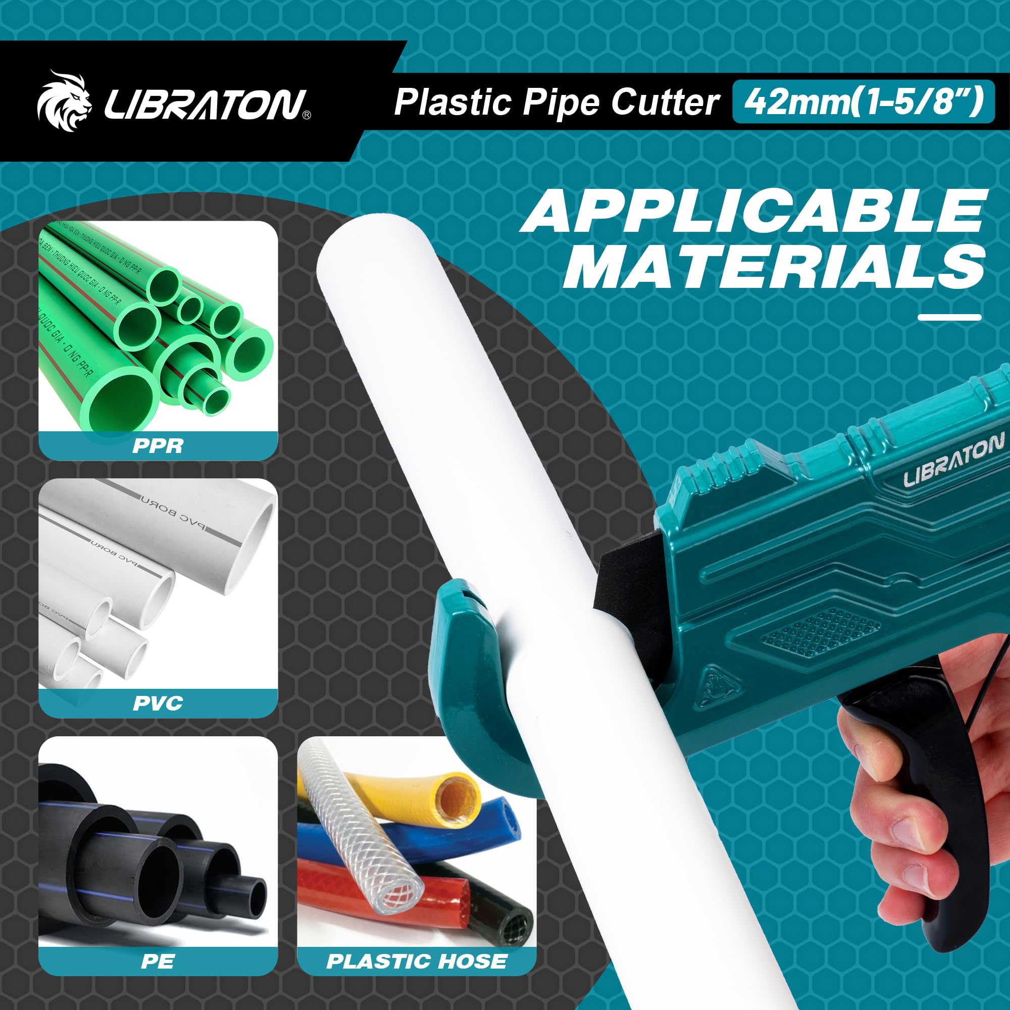 Libraton Plastic Pijpsnijder 0-31mm, PVC Pijpsnijder Set voor PEX, PVC