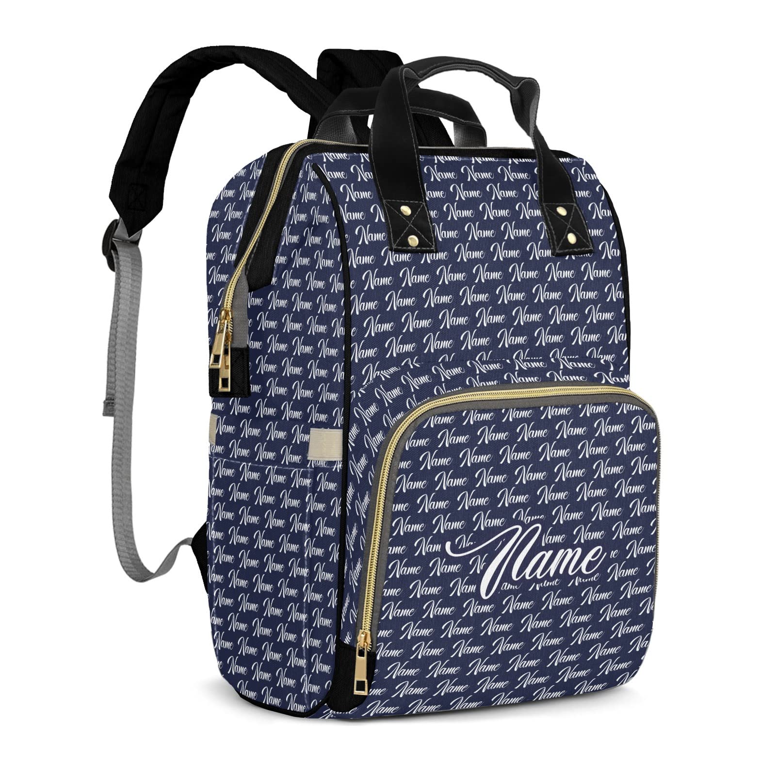 Personalized Baby Diaper Bag Backpack with Name, ZAACUSTOM Multifunction  Custom Diaper Bags for Baby Girl Boy, Fashion Waterproof Large Capacity