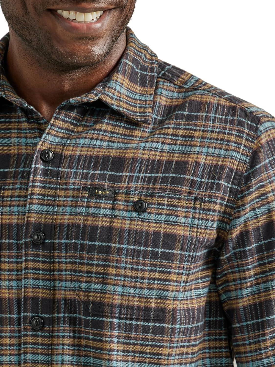 Lee Mens Extreme Motion Flannel Working West Shirt - Image 3
