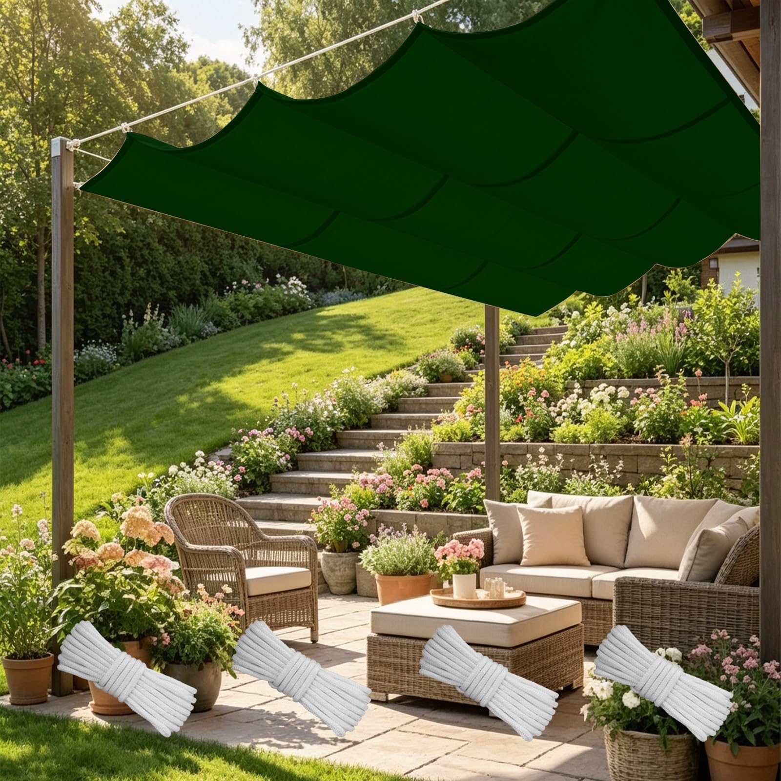 Voile d'ombrage imperméable pour éliminer la chaleur sous la pergola